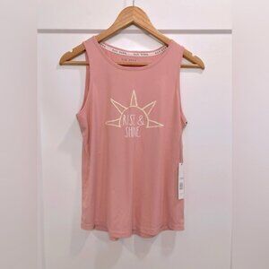 Rae Dunn NWT Rise & Shine Tank Textured Size Small Top in Quartz Pink ☀️